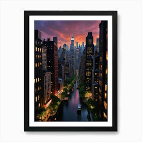 Rush Hour in the City That Never Sleeps Art Print