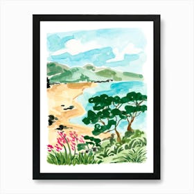 Beach in New Zealand Art Print