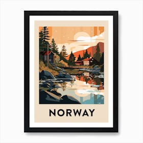 Vintage Travel Poster Norway 5 Art Print
