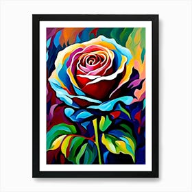 Colorful Rose Art Print