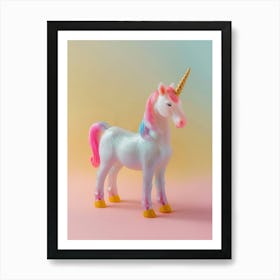 Glitter Pastel Unicorn Toy Art Print