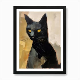 Black Cat Style Abstract Art Print