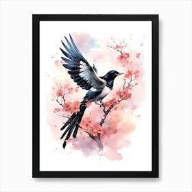 Magpie bird Art Print