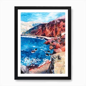 Red Sand Beach Art Print