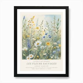 Claude Monet Style Art Exhibition Wildflowers Modern Art Gallery Art Print