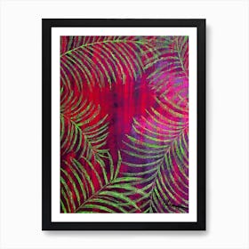 Abstract Tropics Leaves Green Art Print