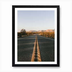 Desert Sunset Highway Art Print