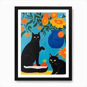 Black Cats Art Print