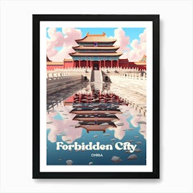 Forbidden City China History Palace Modern Travel Art Art Print