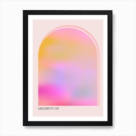 Gradient 5 - arched pink abstract Art Print