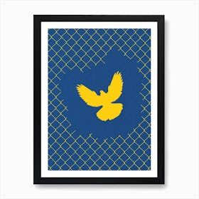 Freedom Dove Ukraine Art Print
