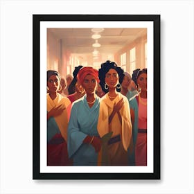 Portrait Of African American Women Art Print