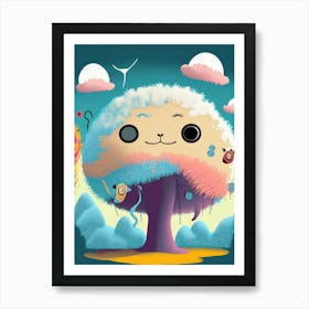 Mushroom Tree Art Print