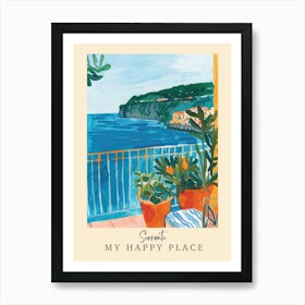 My Happy Place Sorrento 2 Travel Poster Art Print