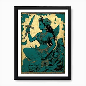 Goddess Of War Art Print