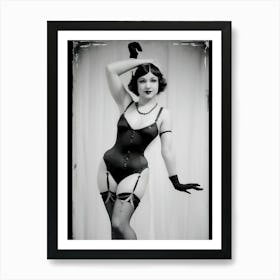 1920's Burlesque Dancer ~Reimagined 70 Art Print