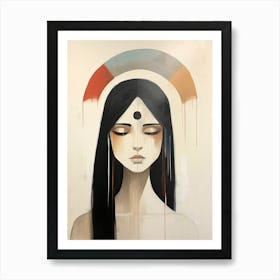 Sacred Guardian, Boho Art Style Art Print