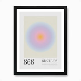 Angel Number 666 Gratitude Art Print