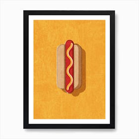 Fast Food Hot Dog Art Print
