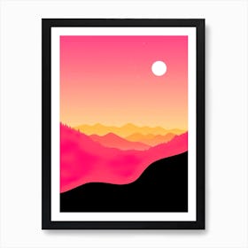 Sunset Landscape Art Print