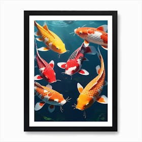 Koi Fish Painting (14) Art Print