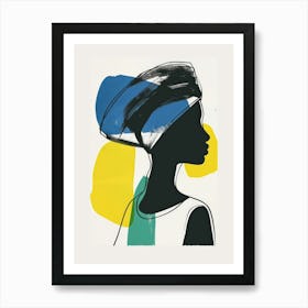 African Woman In A Turban 21 Art Print