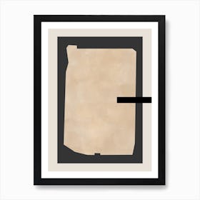 Neutral Abstract Painting Art Print