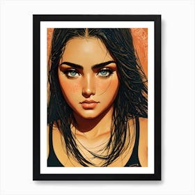 Girl With Blue Eyes 1 Art Print