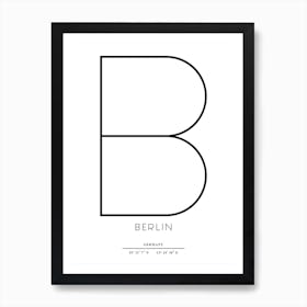 Minimal Berlin Art Print