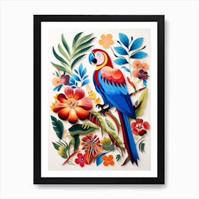 Scandinavian Bird Illustration Macaw 2 Art Print