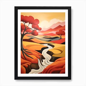"Fall's Canvas: A Tapestry of Autumn Hues" Art Print