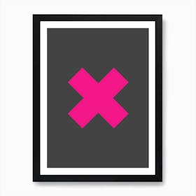 Pink X Art Print