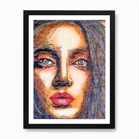 Face Of A Woman Art Print