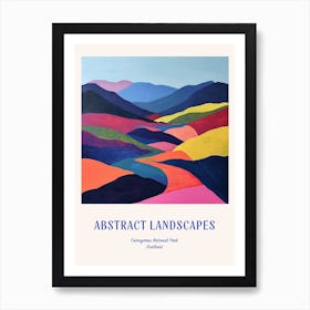 Colourful Abstract Cairngorms National Park Scotland 3 Poster Blue Art Print