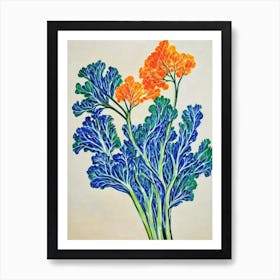 Chinese Broccoli 2 Fauvist vegetable Art Print