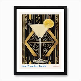 Art Deco Margarita Poster Art Print