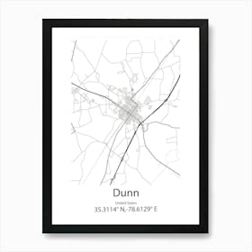 Dunn Loring,United States Minimalist Map Art Print