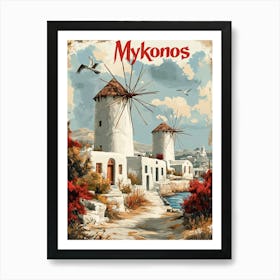 Mykonos Classic-style poster 1 Art Print