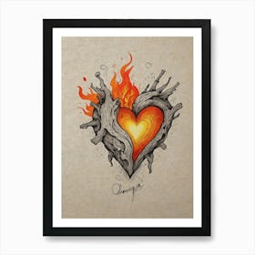 Heart Of Fire 27 Art Print