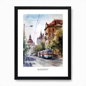 Budapest Watercolor 1 Travel Poster Art Print