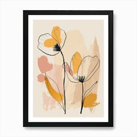 Boise Flower Market Boho Minimalist Style Art Print