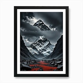 The Beauty of Everest's Peaks Art Print