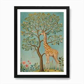 Giraffe and the Tree Art Print