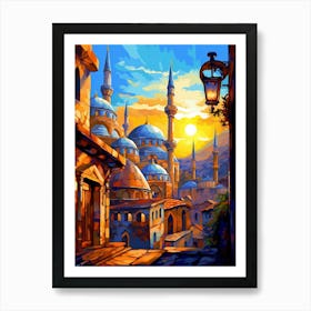 Sleymaniye Mosque Pixel Art 1 Art Print