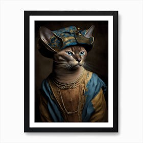 Portrait Cat A Medieval Art Print
