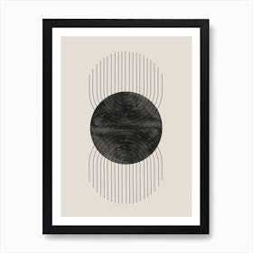 Black Moon Design Contemporary Simplicity Illustration Art Print