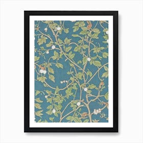 Pecan tree Vintage 2 Botanical Art Print