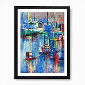 Port Of Liverpool United Kingdom Abstract Block harbour Art Print