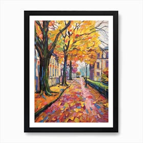 Autumn Gardens Painting Royal Palace Of Laeken Gardens Belgium  Art Print