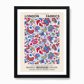 Poster Petal Delight London Fabrics Floral Pattern 4 Art Print